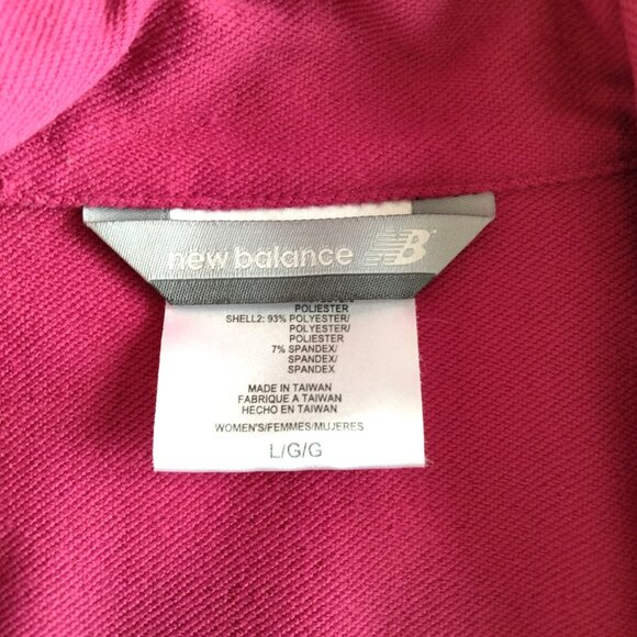 New Balance Purple Waterproof Lightweight Zippered Jacket NWOT Ladies LARGE - Picture 8 of 13